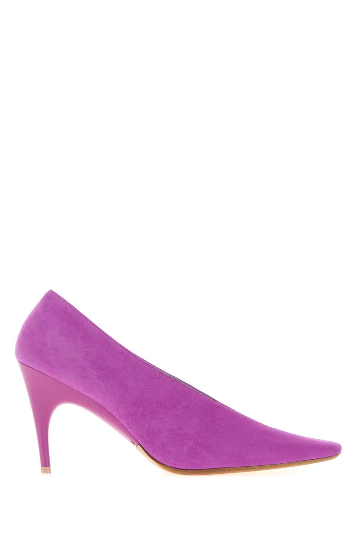 Balenciaga Women Purple Suede Duchesse 90 Pumps