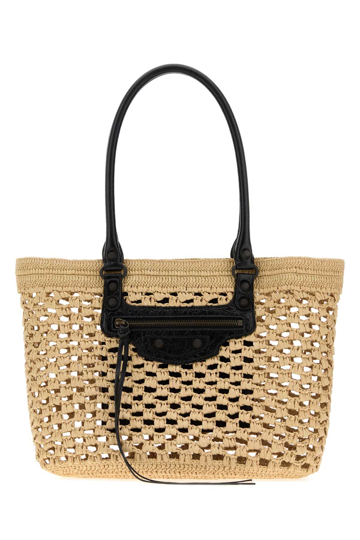 Balenciaga Women Raffia Medium Le City Bucket Bag