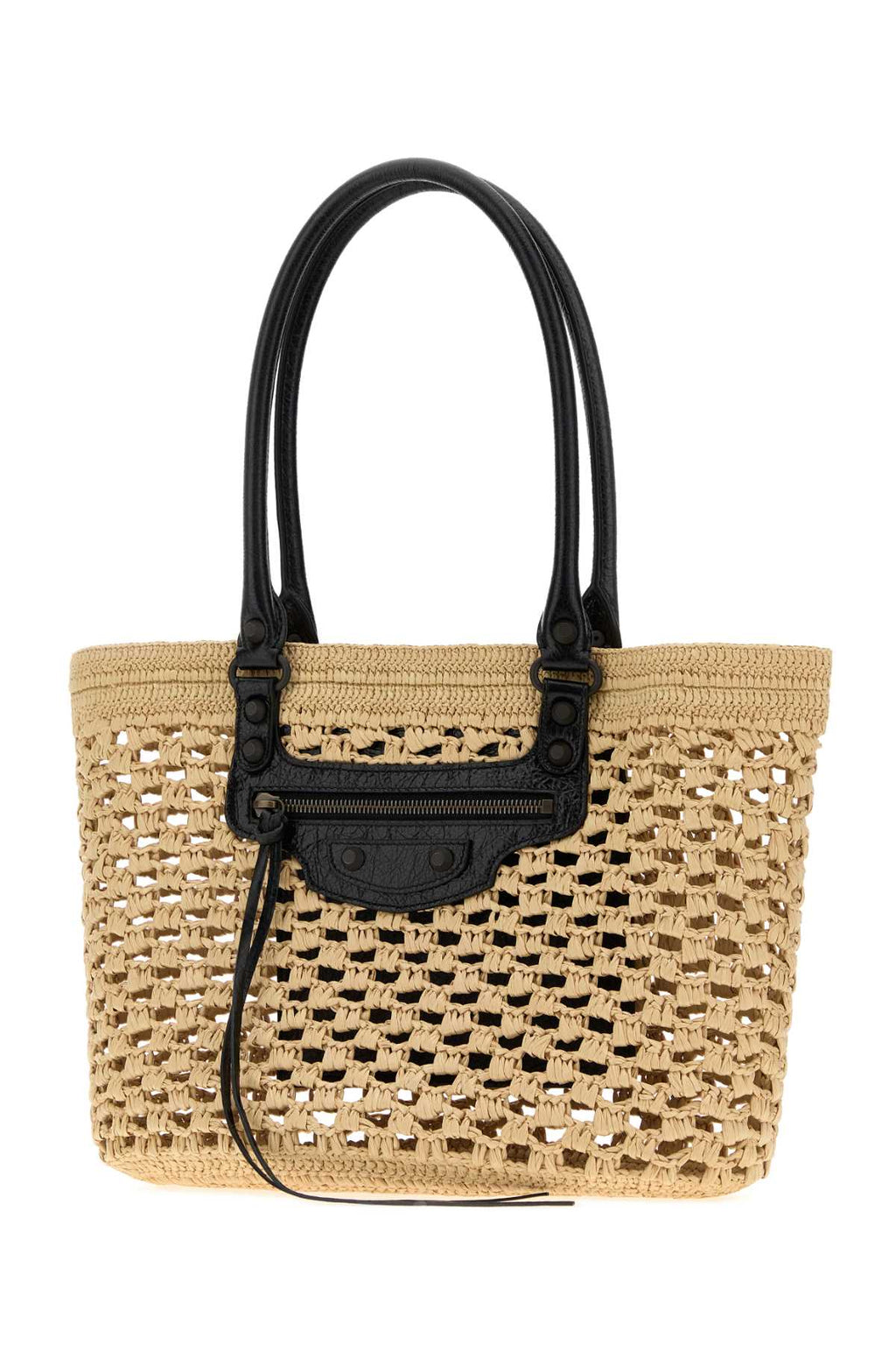 Balenciaga Women Raffia Medium Le City Bucket Bag