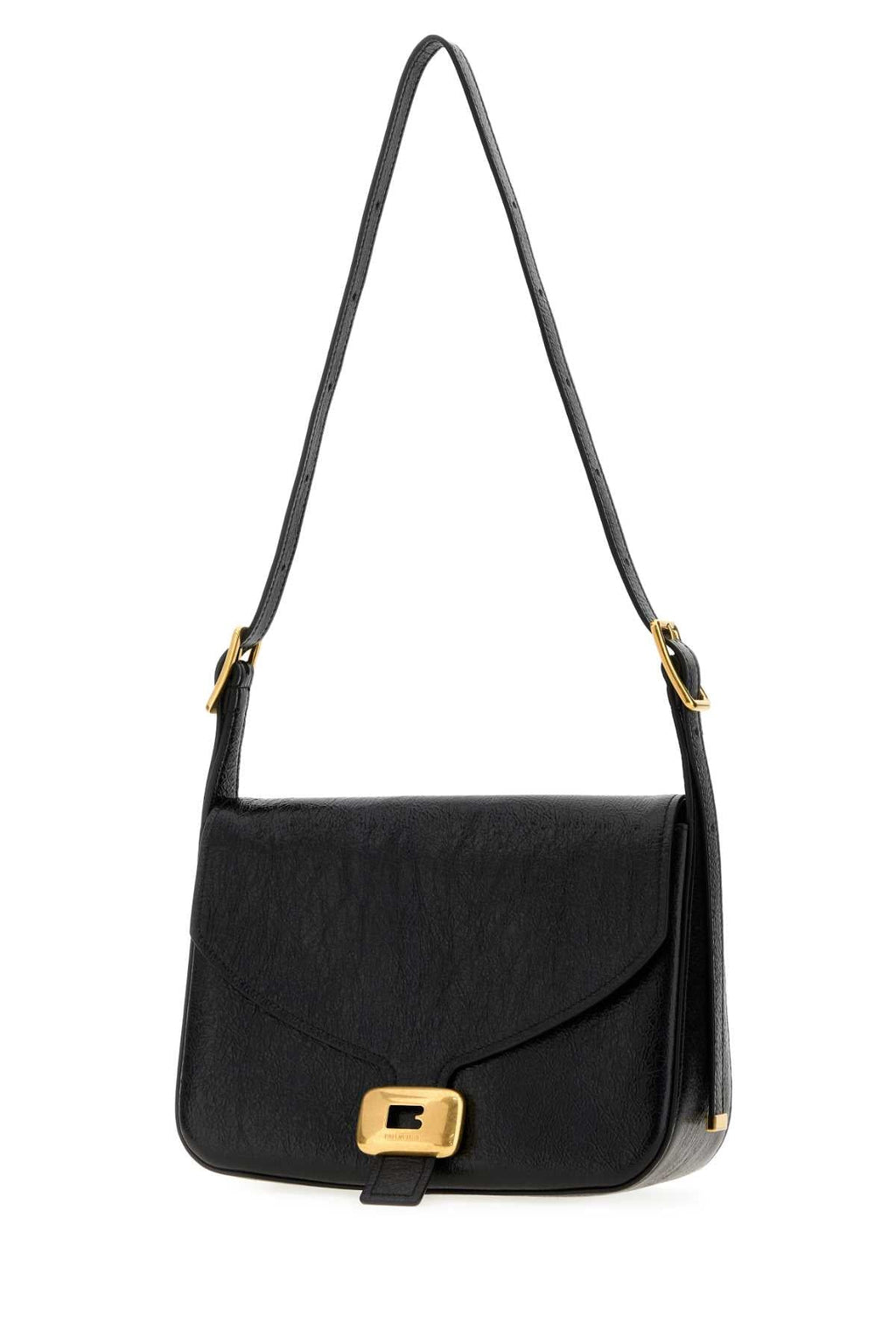 Balenciaga Women Black Leather Medium Clicca Shoulder Bag