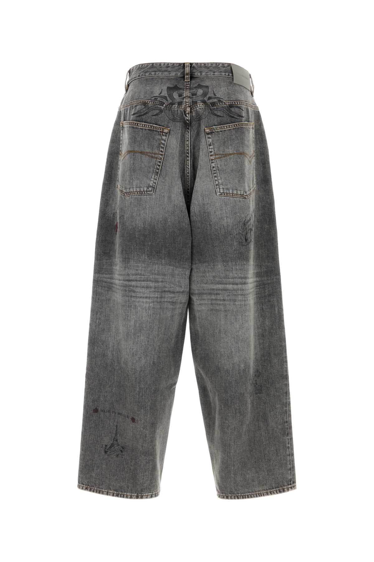Balenciaga Men Dark Grey Denim Jeans