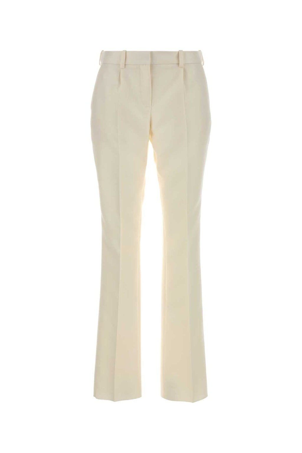 Balenciaga Women Ivory Wool Blend Pant