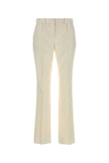 Balenciaga Women Ivory Wool Blend Pant