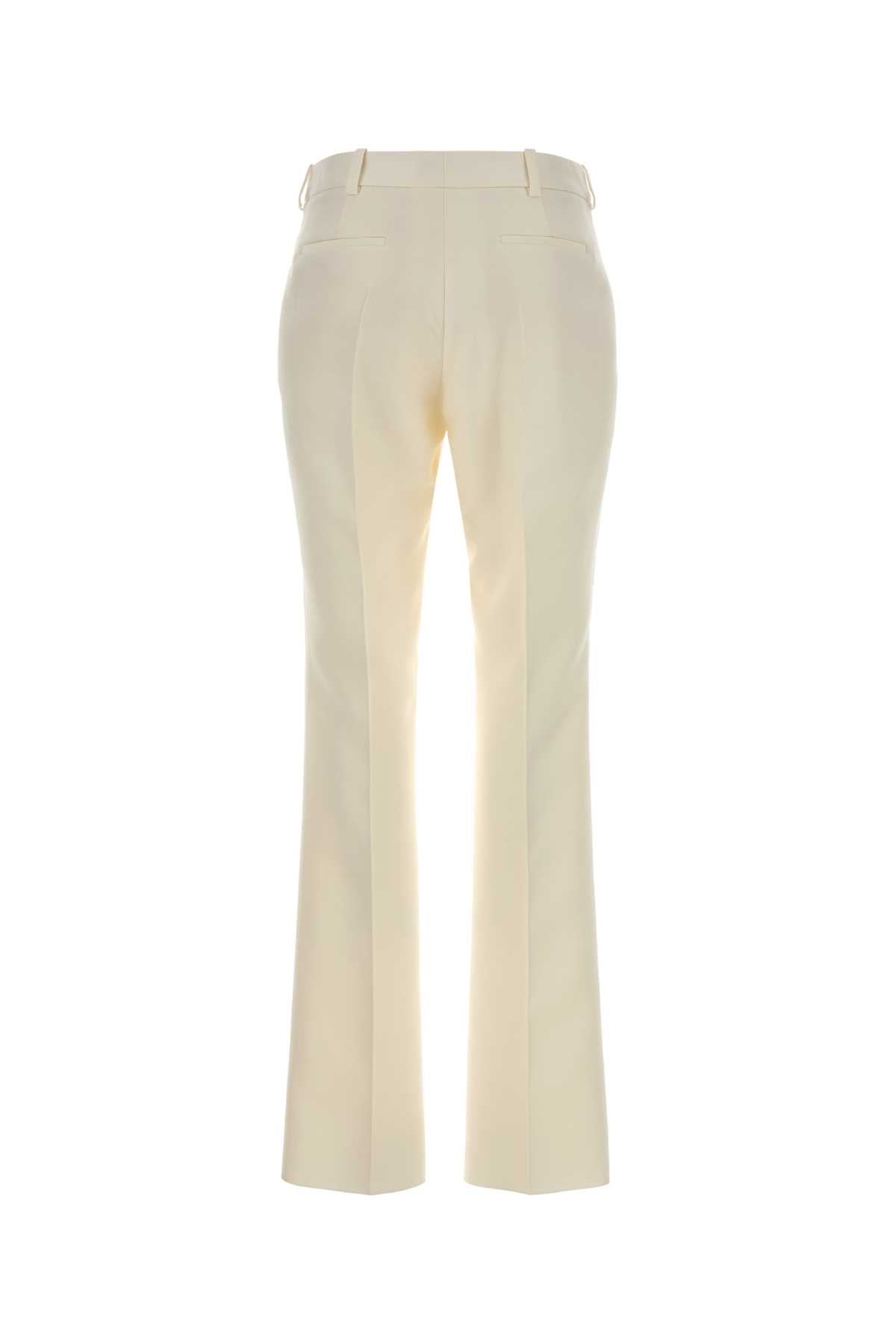 Balenciaga Women Ivory Wool Blend Pant
