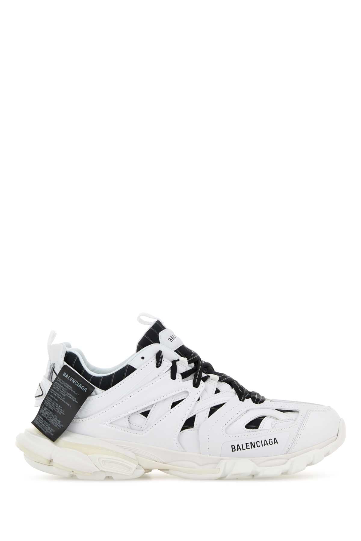Balenciaga Men White Rubber And Fabric Track Sneakers