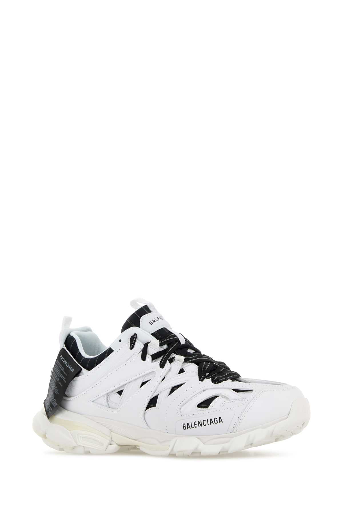 Balenciaga Men White Rubber And Fabric Track Sneakers