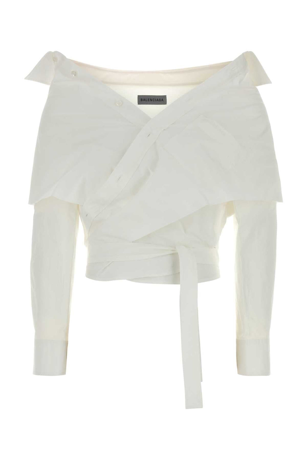 Balenciaga Women White Poplin Shirt