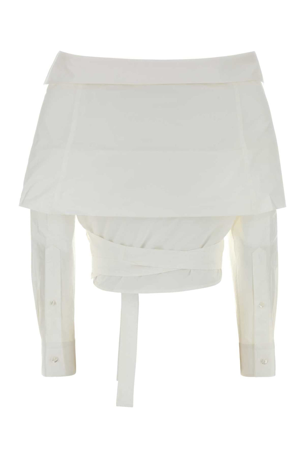 Balenciaga Women White Poplin Shirt