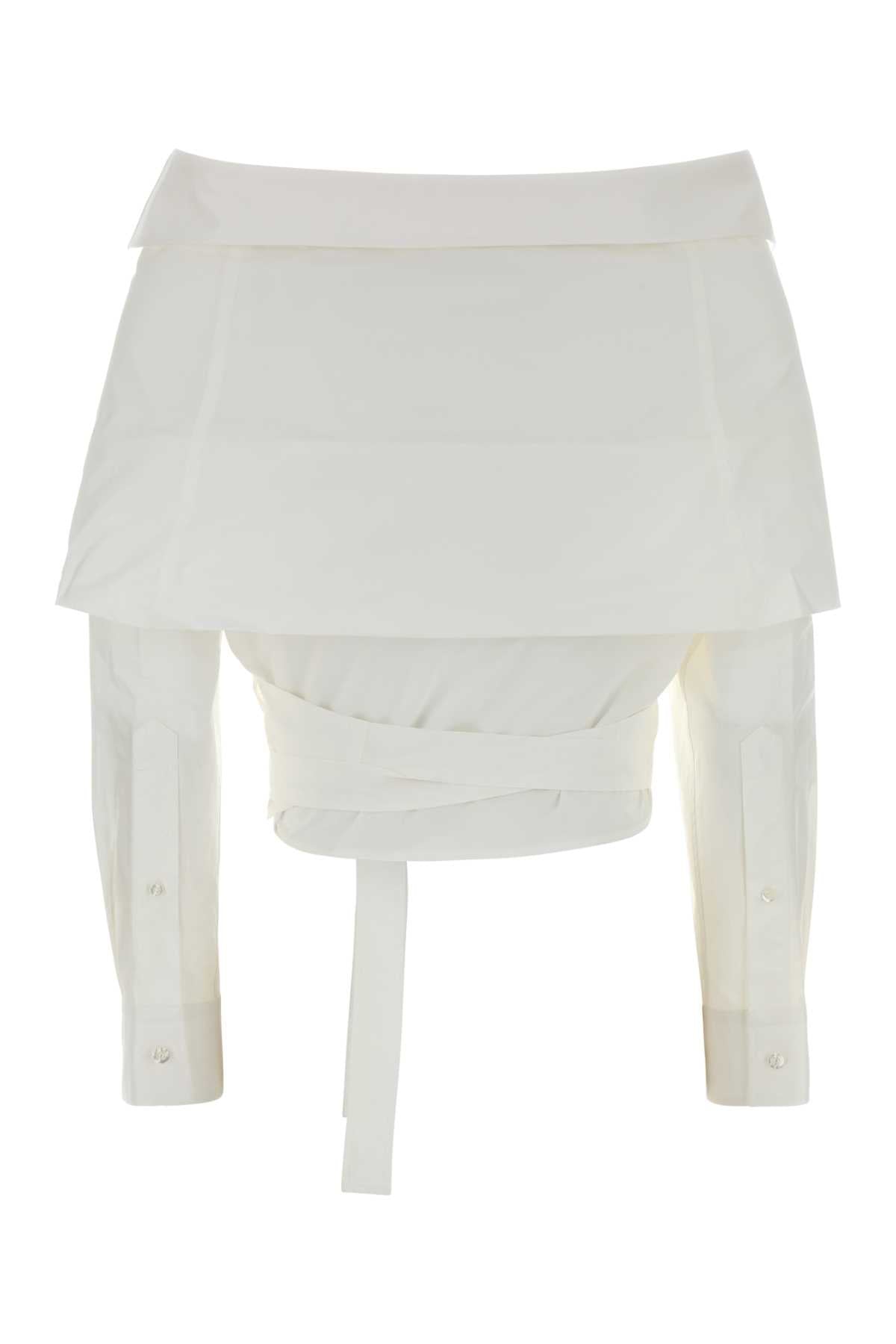 Balenciaga Women White Poplin Shirt