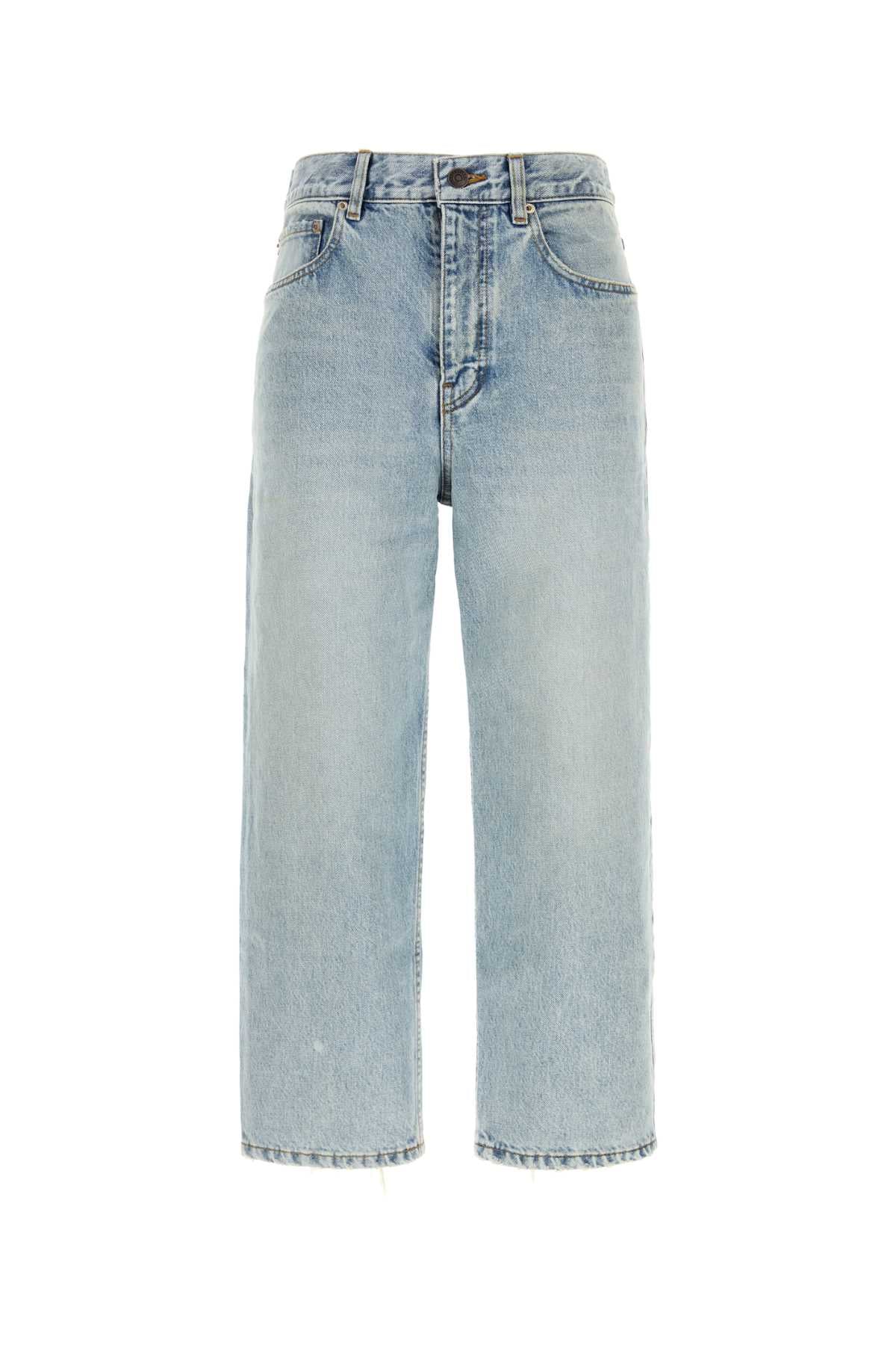 Balenciaga Women Light-Blue Denim Jeans