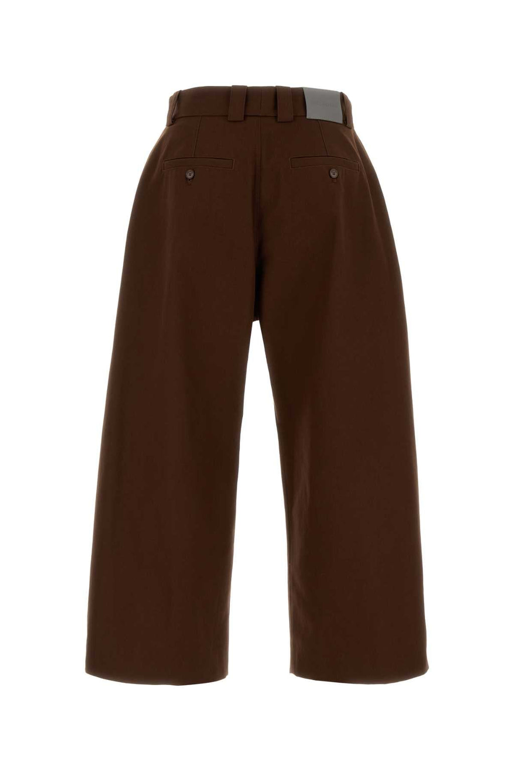 Balenciaga Men Chocolate Cotton Wide-Leg Pant