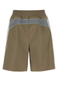 Balenciaga Men Mud Tech Fabric Bermuda Shorts