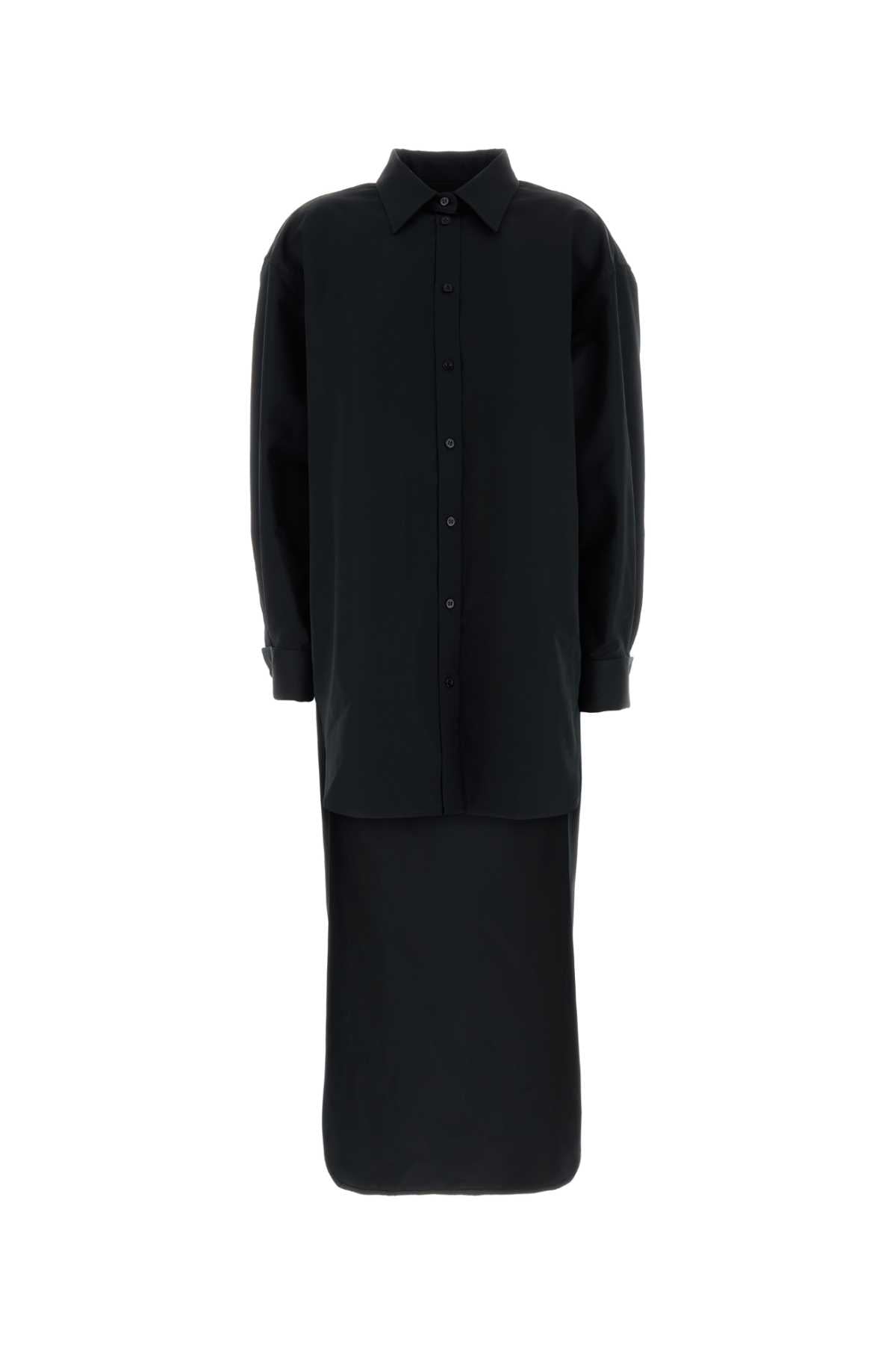 Balenciaga Women Black Poplin Shirt
