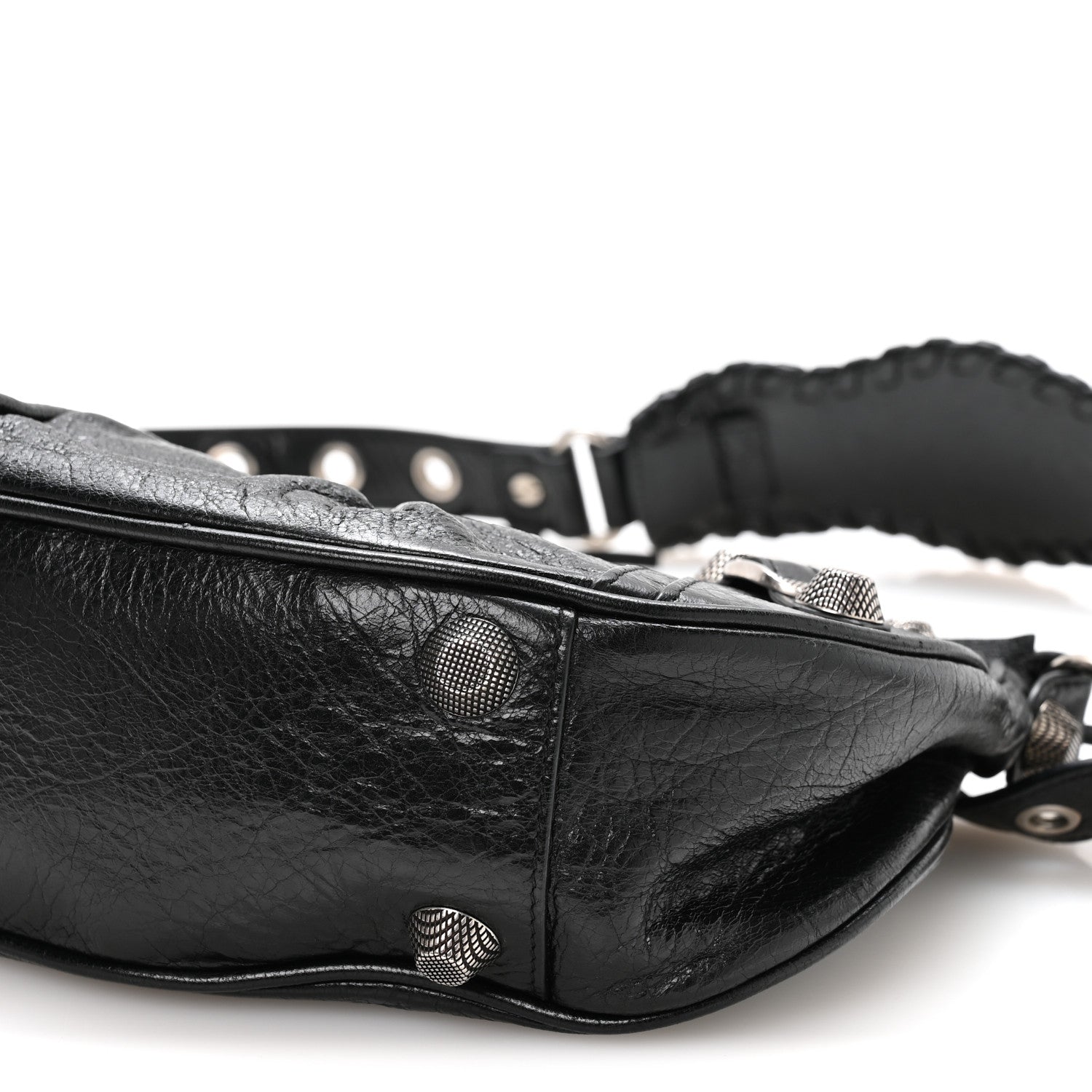 Agneau Arena Small Le Cagole Shoulder Bag Black