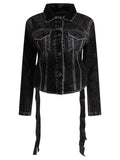 Balenciaga Women's Black Denim Jacket