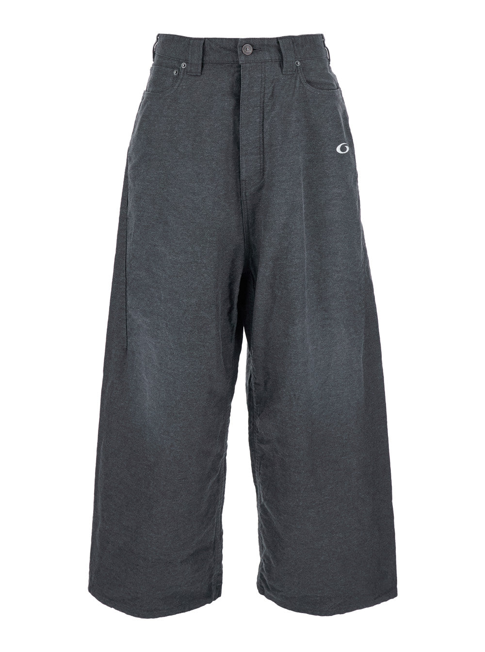 Balenciaga men grey oversize pants with logo detail on the front and l