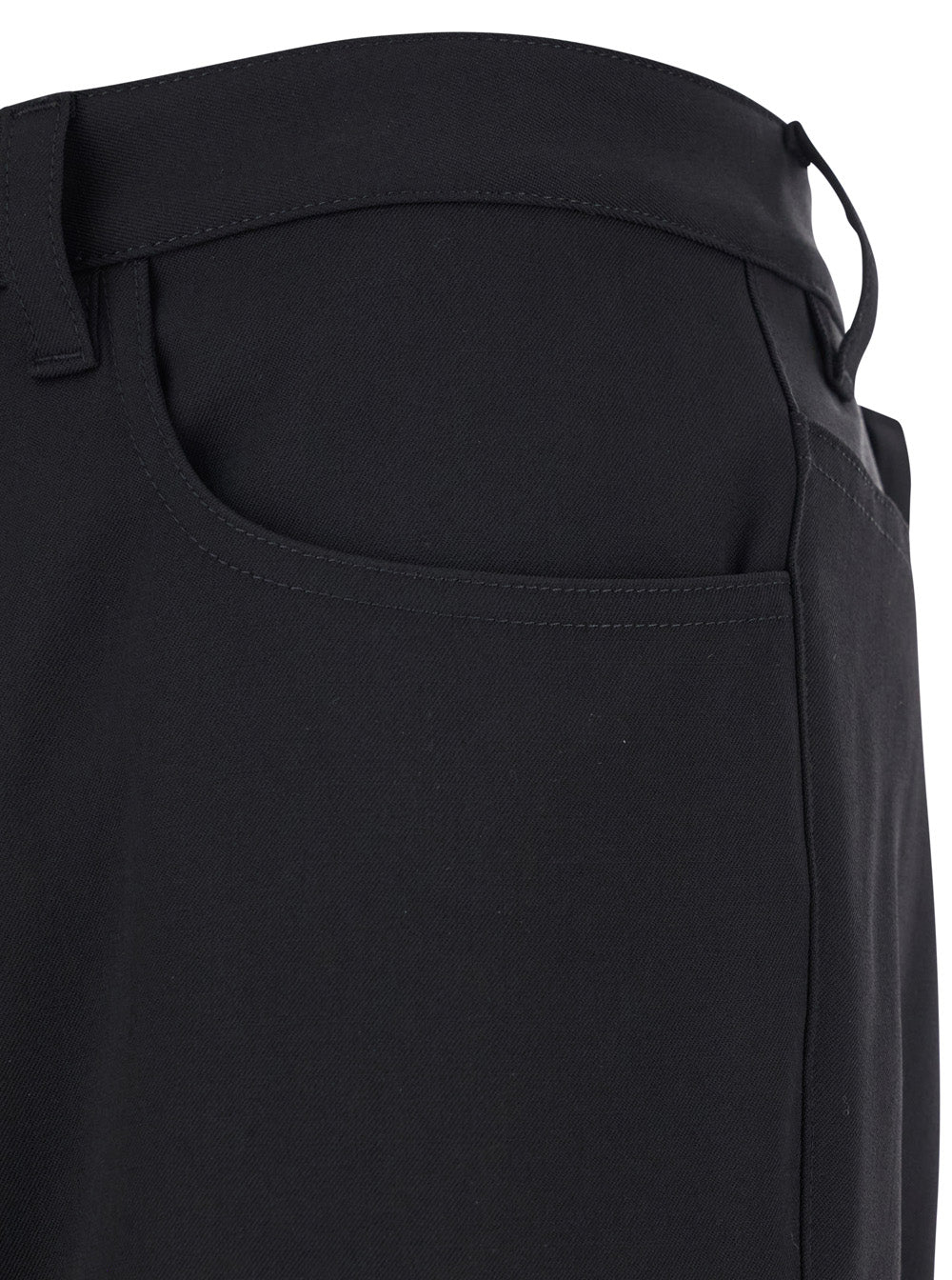 Balenciaga Men Black Tailored Trousers With Belt Loops In Wool Man