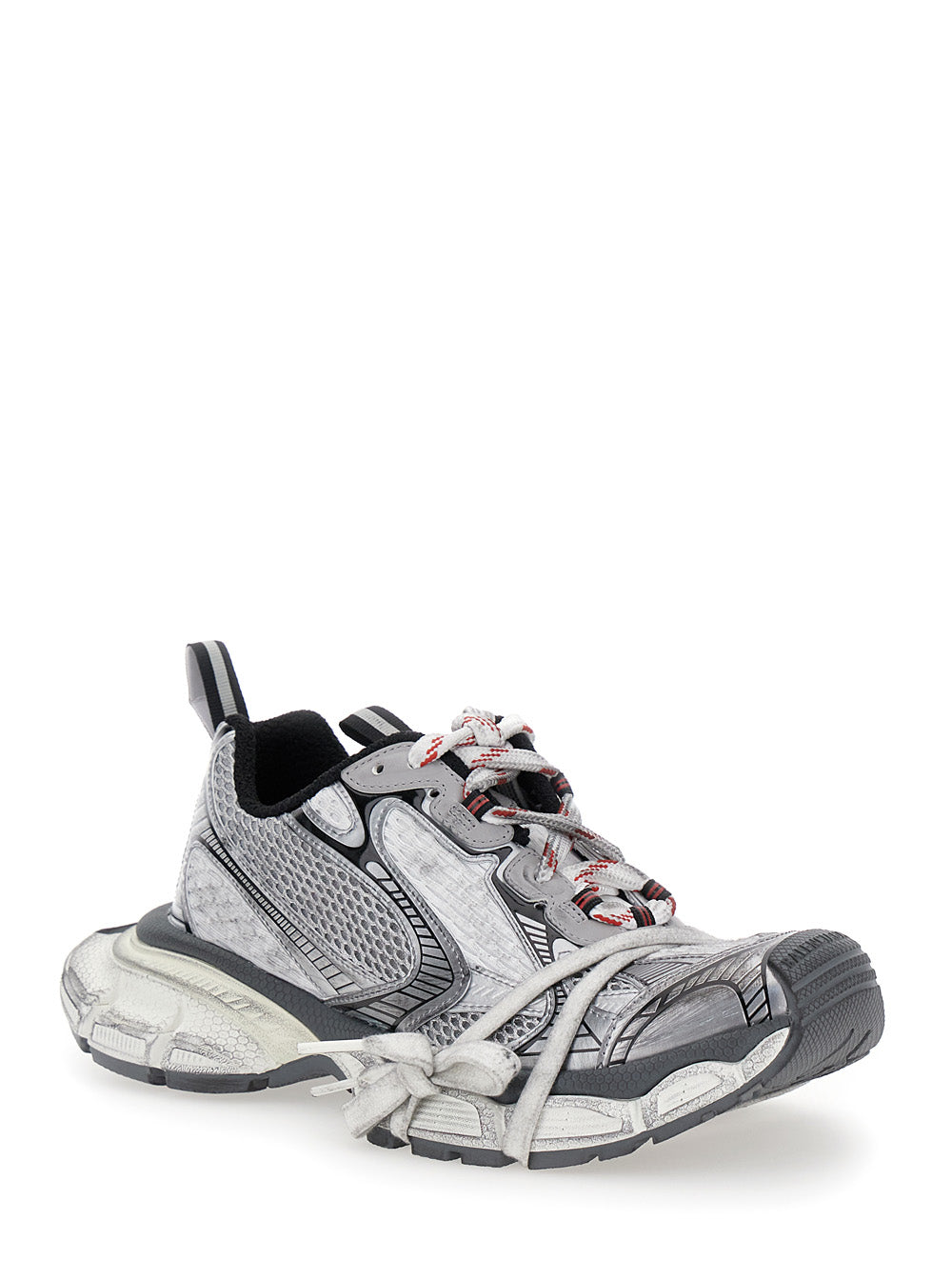 Balenciaga Women '3Xl' Grey Low Top Sneakers With Logo Detail In Tech Fabric Woman