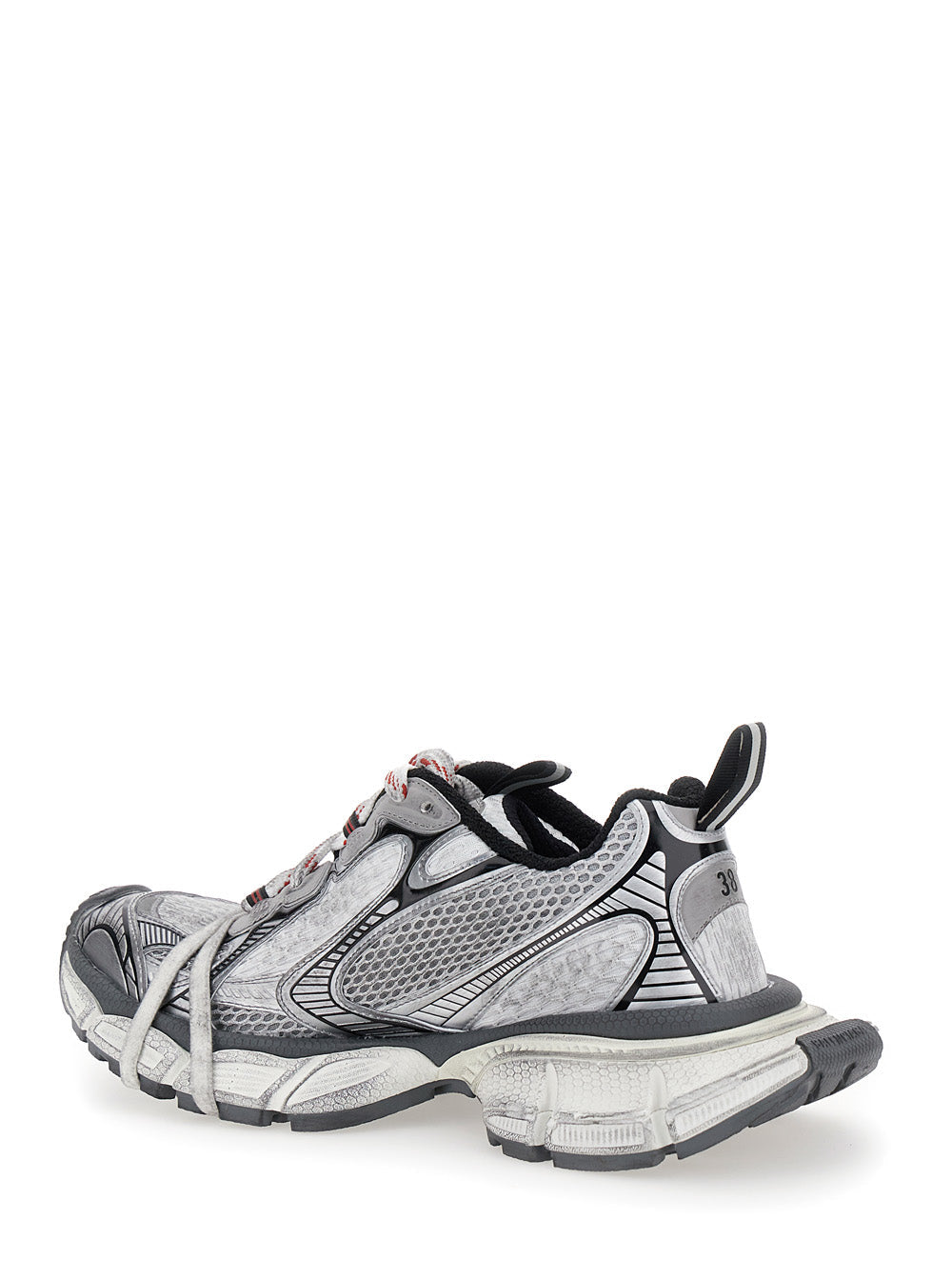 Balenciaga Women '3Xl' Grey Low Top Sneakers With Logo Detail In Tech Fabric Woman