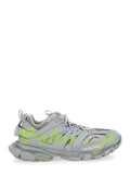 Balenciaga Men 'Track' Grey Low Top Sneakers With Logo Lettering On The Tongue In Tech Fabric Man