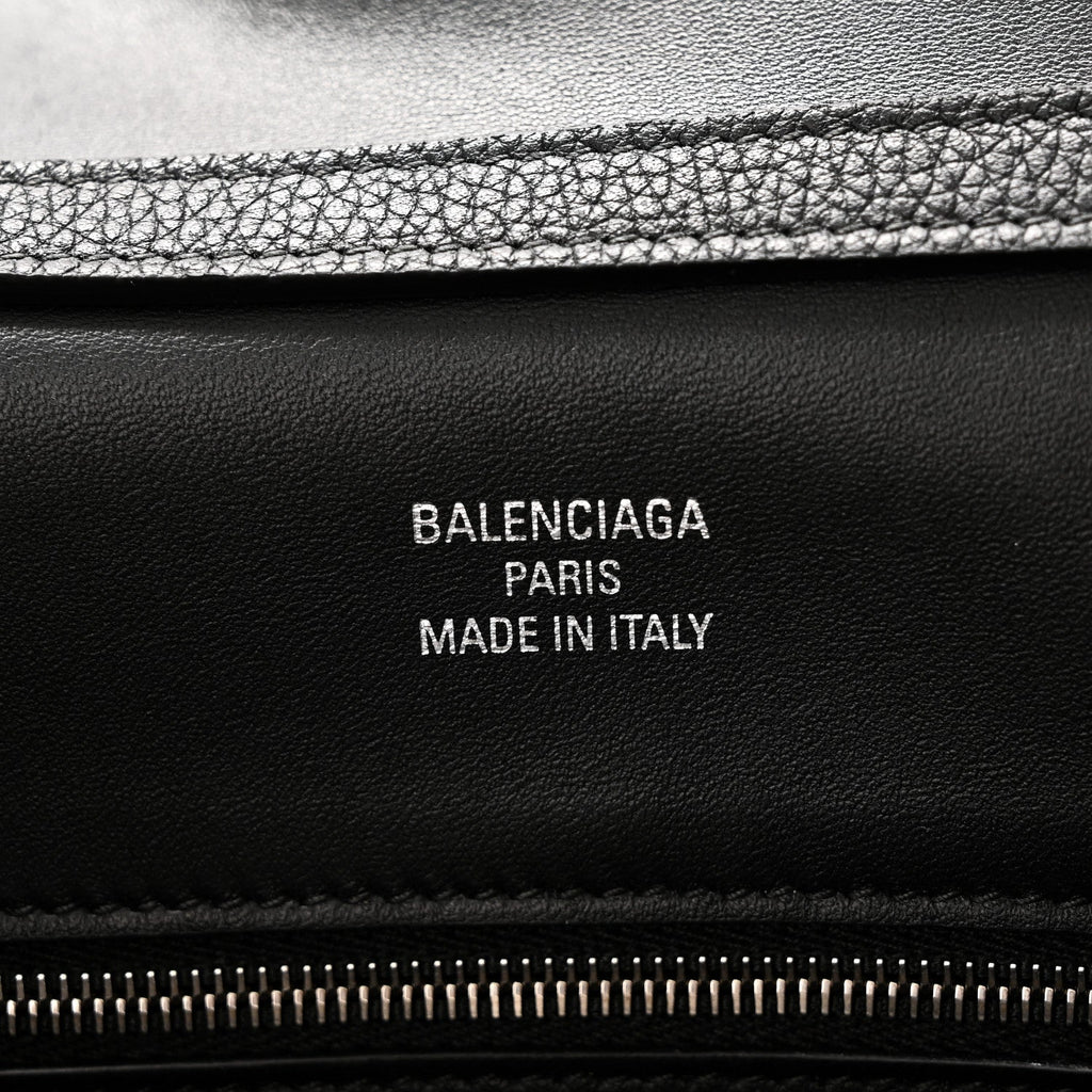 Grained Calfskin Small Rodeo Top Handle Handbag Black