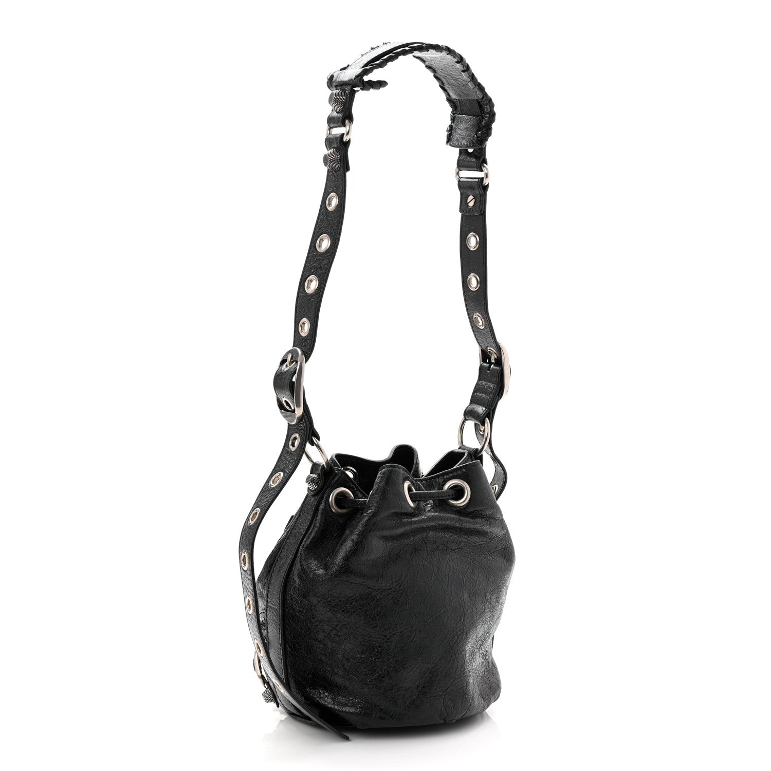Agneau Arena Le Cagole Bucket Bag XS Black