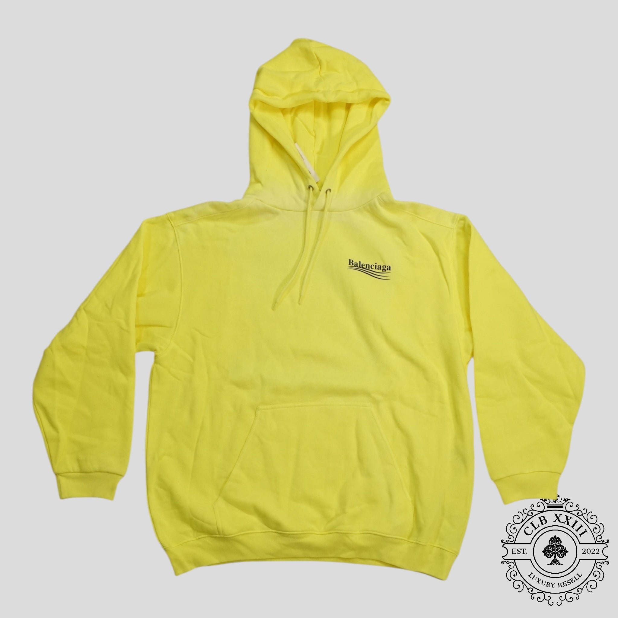 Balenciaga Campaign Hoodie in Neon Green