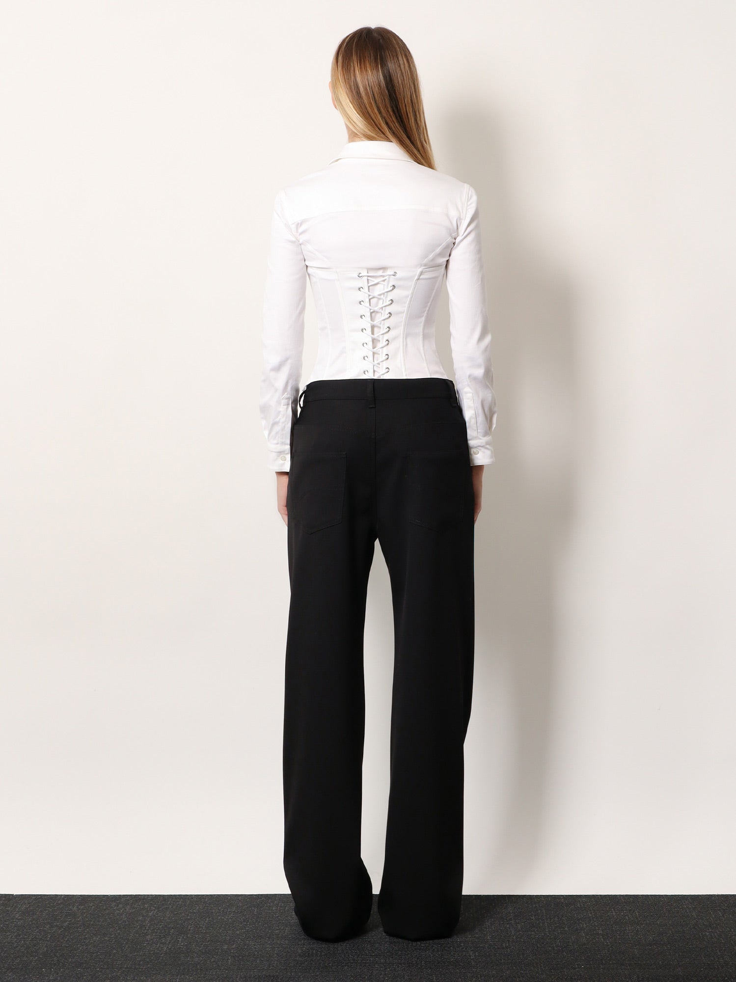 Balenciaga Women Stretch Wool Trousers