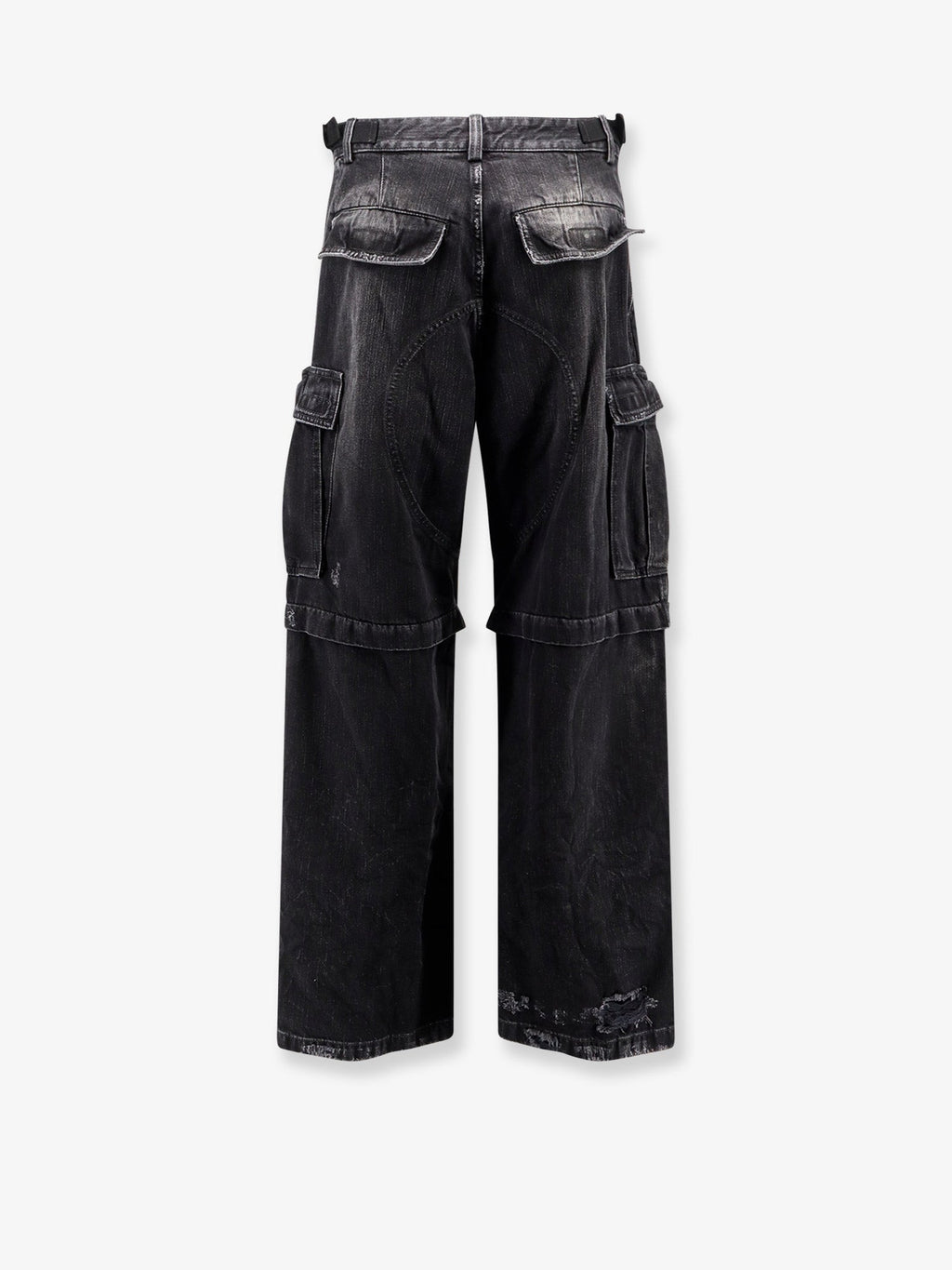 Balenciaga Cargo Black Denim Trousers Men