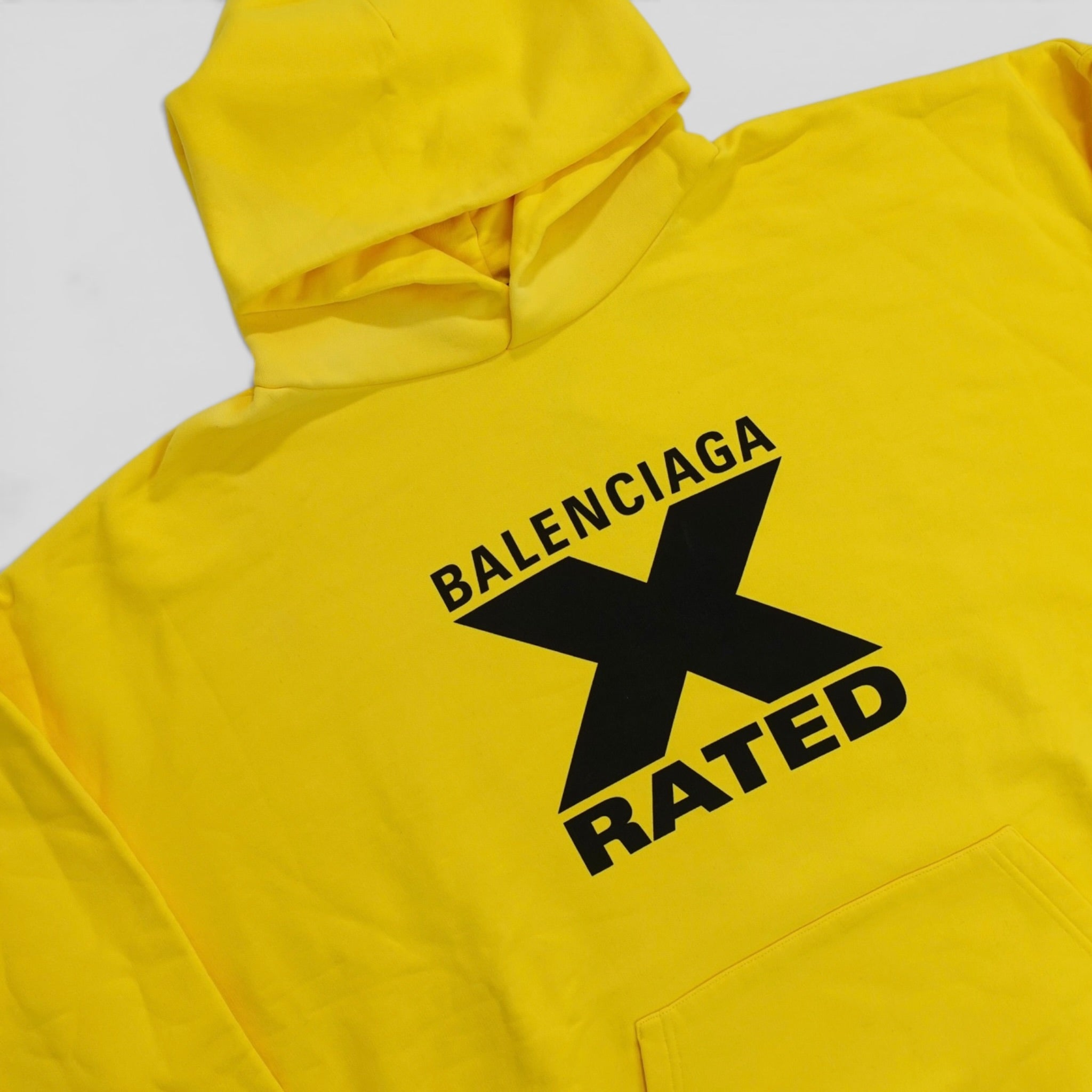 Balenciaga Oversized X Rated Hoodie in Yellow