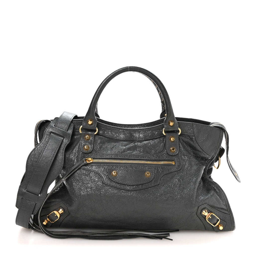 Agneau Classic Gold Hardware City Gris Fossile