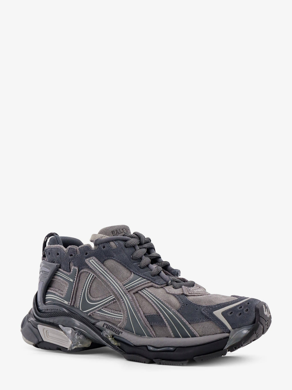 Balenciaga Men Runner Low-Top Suede Sneakers