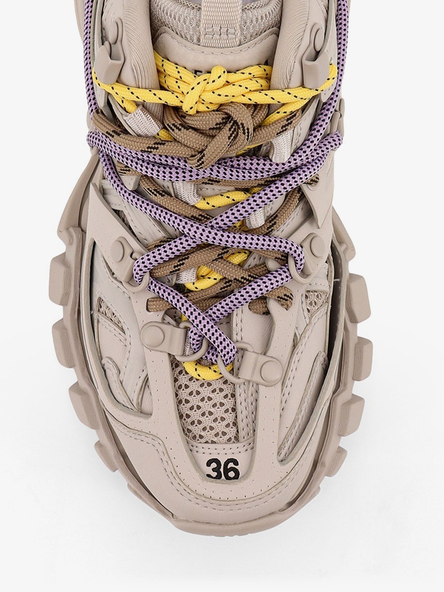 Balenciaga Women Track Mesh Sneakers With Colored Laces Detail