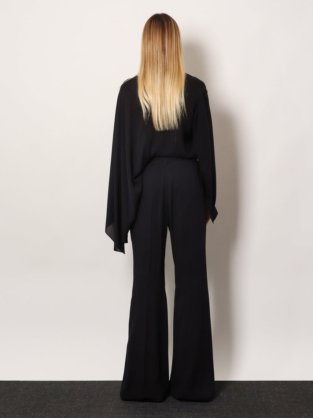 Balenciaga Women Viscose Trousers With Flared Bottom