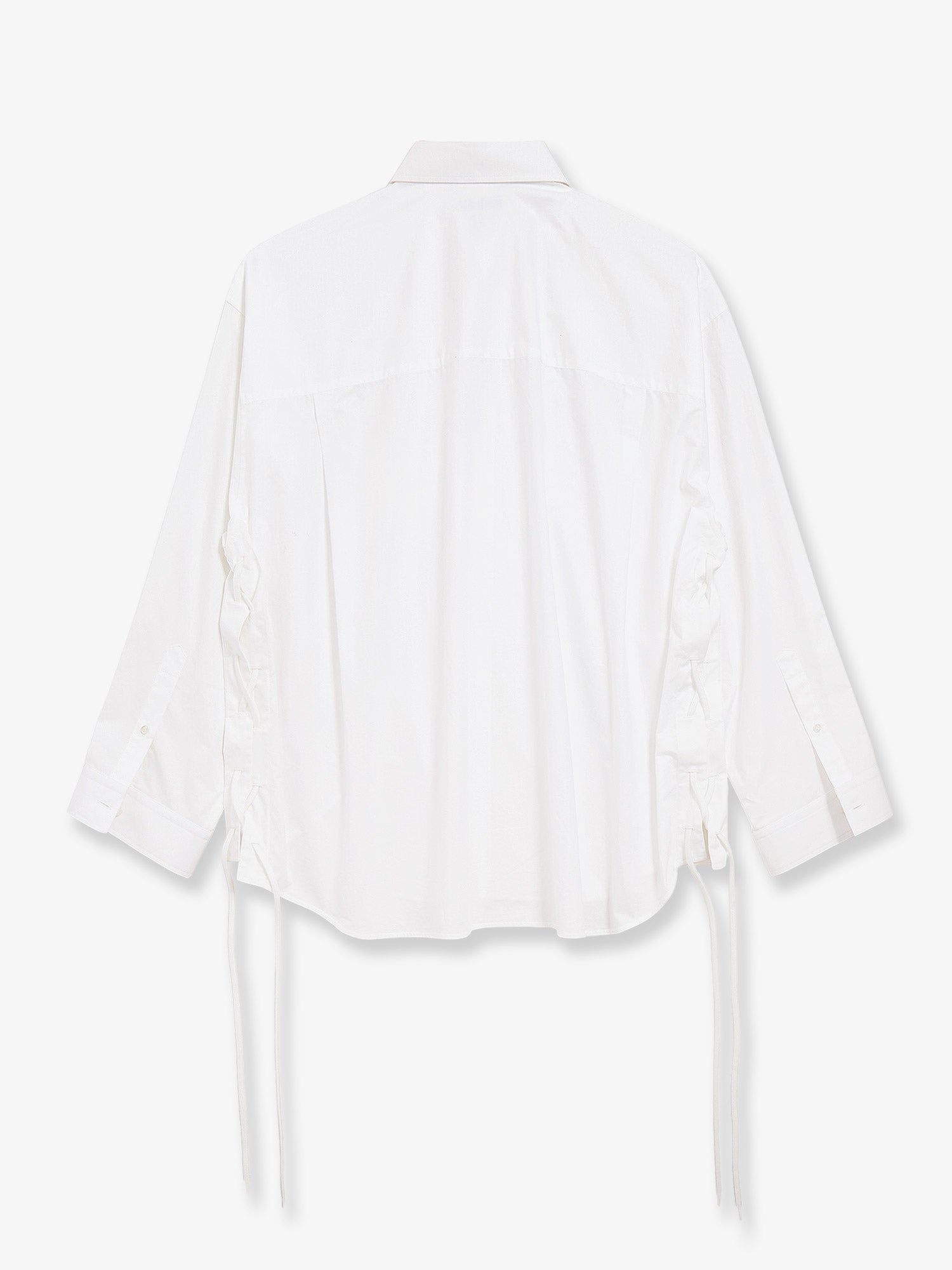 Balenciaga Lace-Up Cotton women shirt White