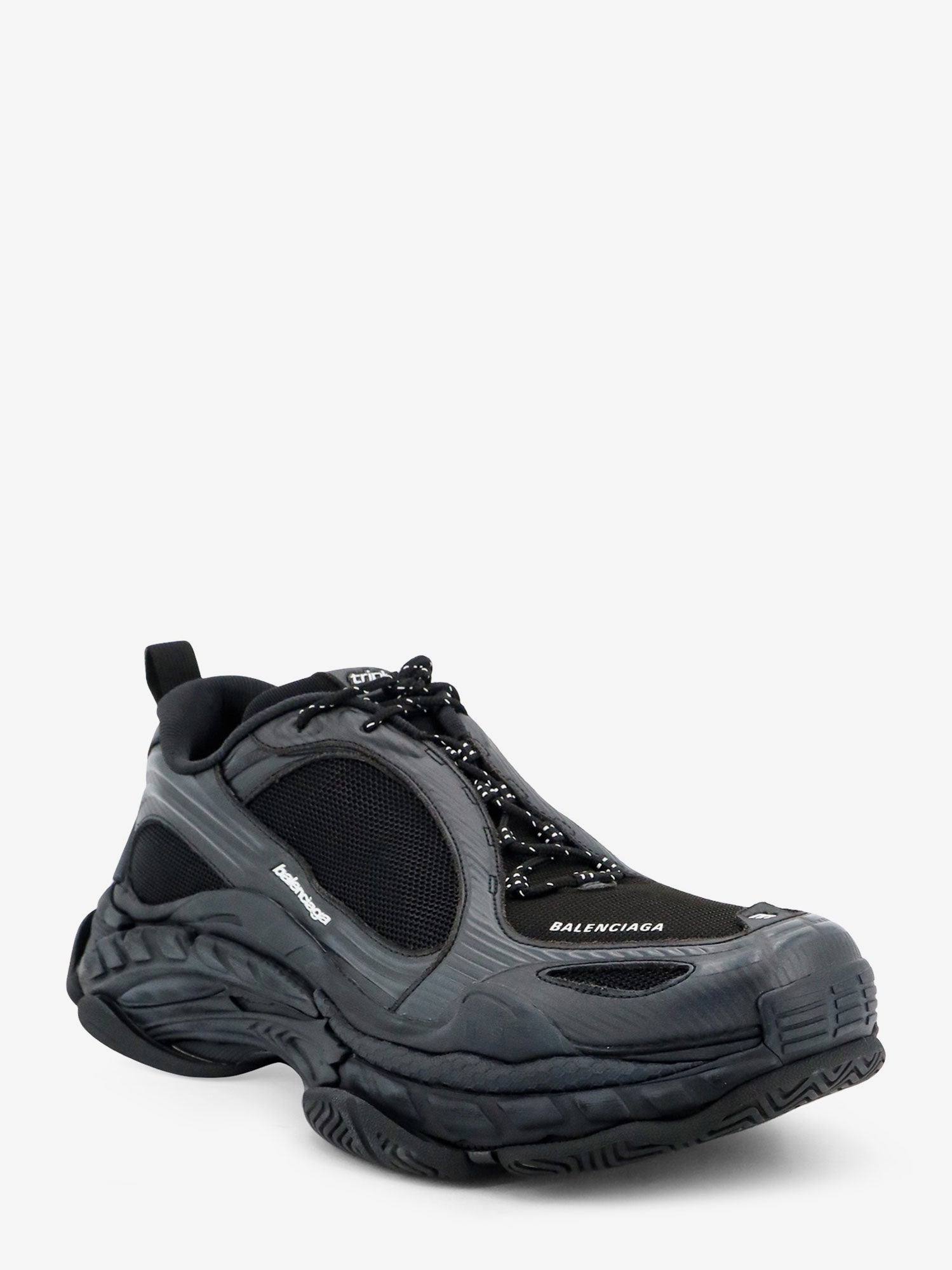Balenciaga Men Triple S.2 Gradient Mesh Sneakers With Used-Effect Nylon Inserts