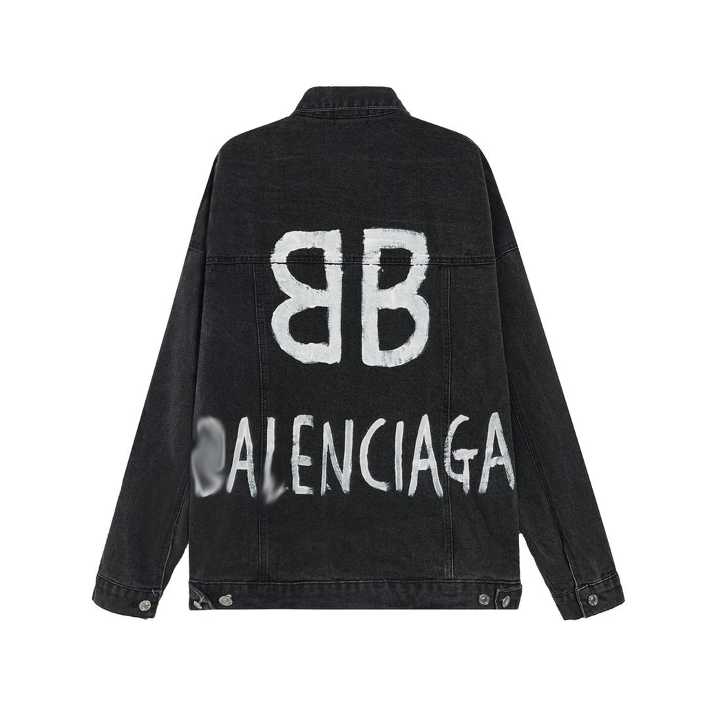Balenciaga 2025SS Black LOGO Jacket