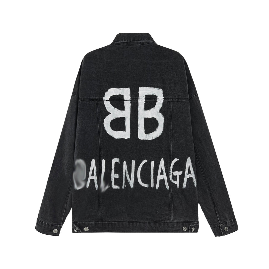 Balenciaga 2025SS Black LOGO Jacket