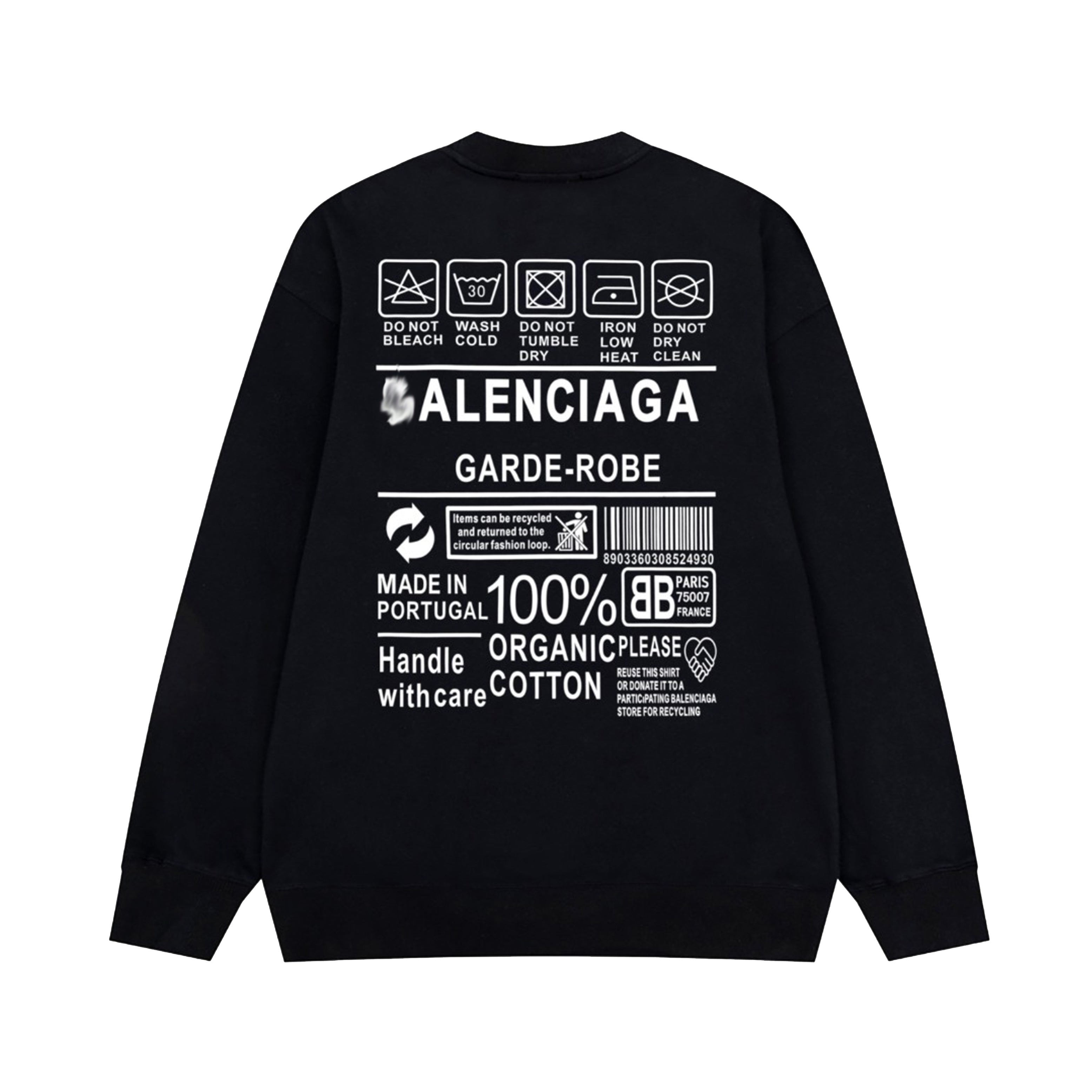 Balenciaga  Crew Neck Letter Sweatshirt