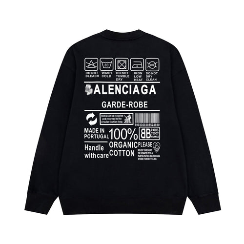 Balenciaga  Crew Neck Letter Sweatshirt