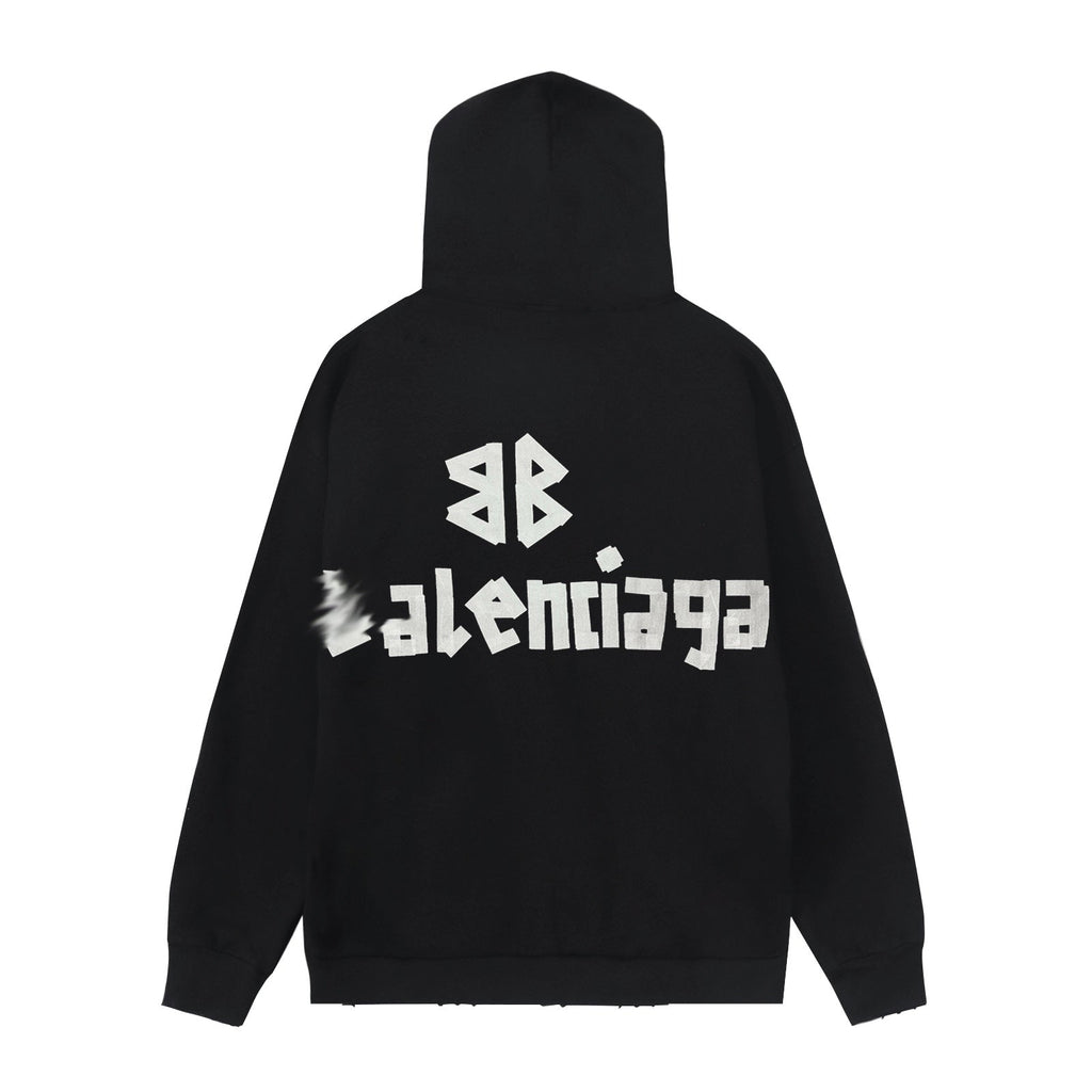 Balenciaga Couples Distressed Hoodie