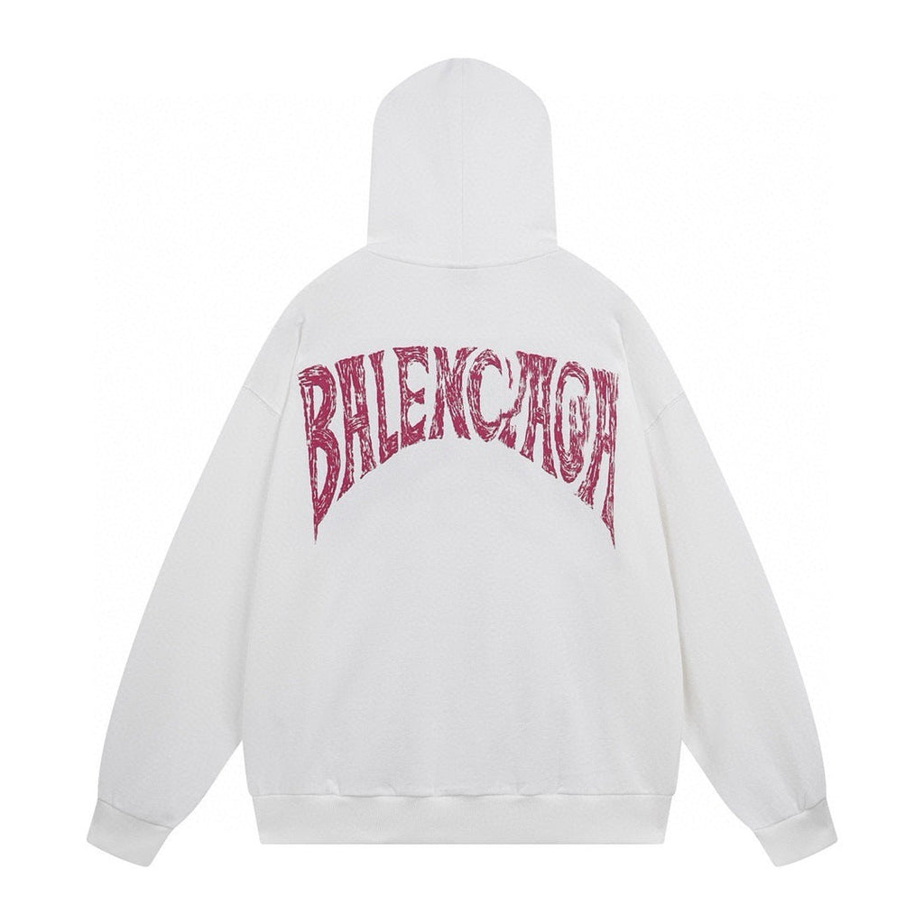 Balenciaga Men's Print LOGO Hoodie