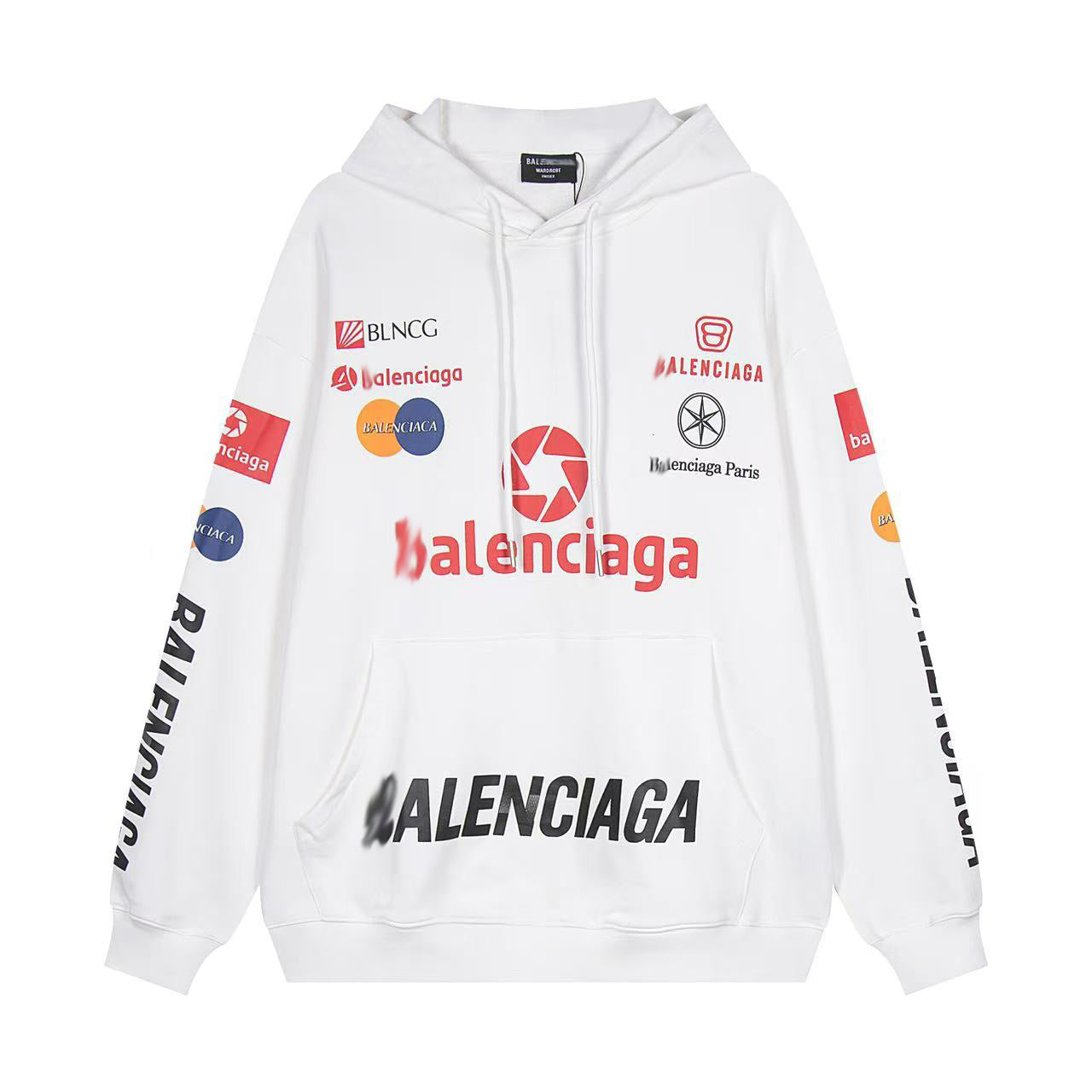 Balenciaga LOGO Print Gradient Hoodie
