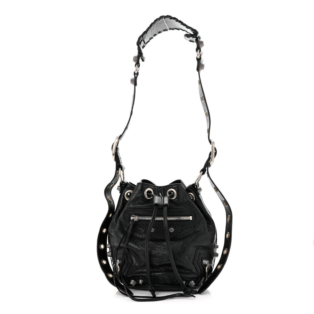 Agneau Arena Le Cagole Bucket Bag XS Black