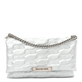 Nappa Allover License BB Monogram Embossed Medium Triplet Bag Silver