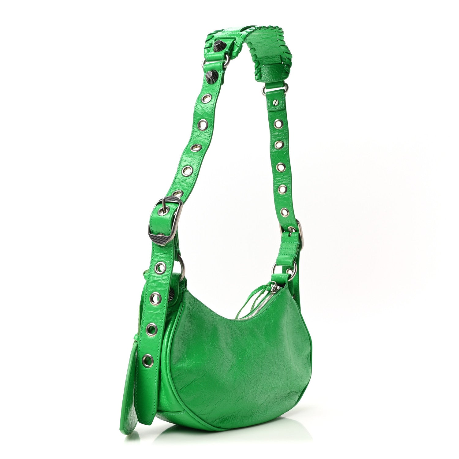 Agneau Arena Le Cagole Shoulder Bag XS Vivid Green