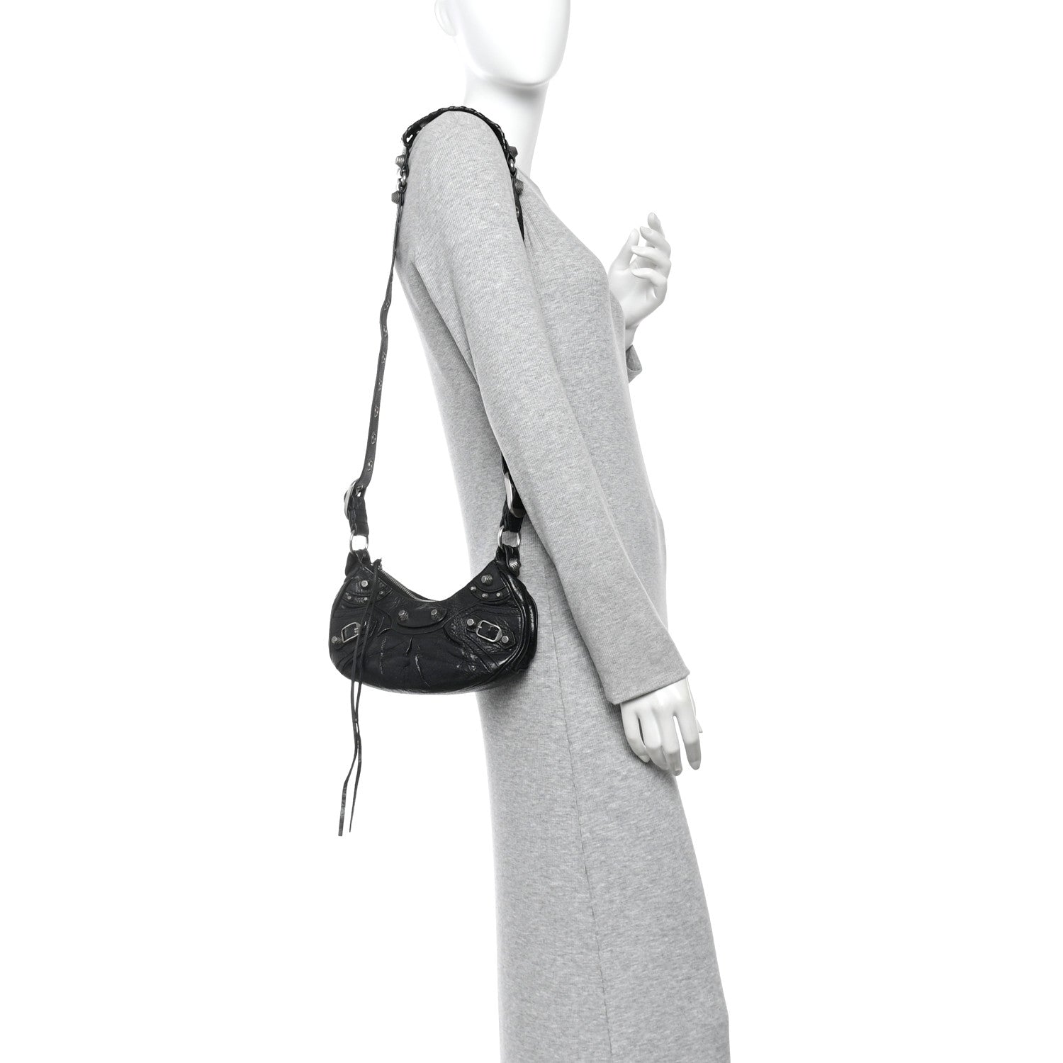 Agneau Arena Le Cagole Shoulder Bag XS Black