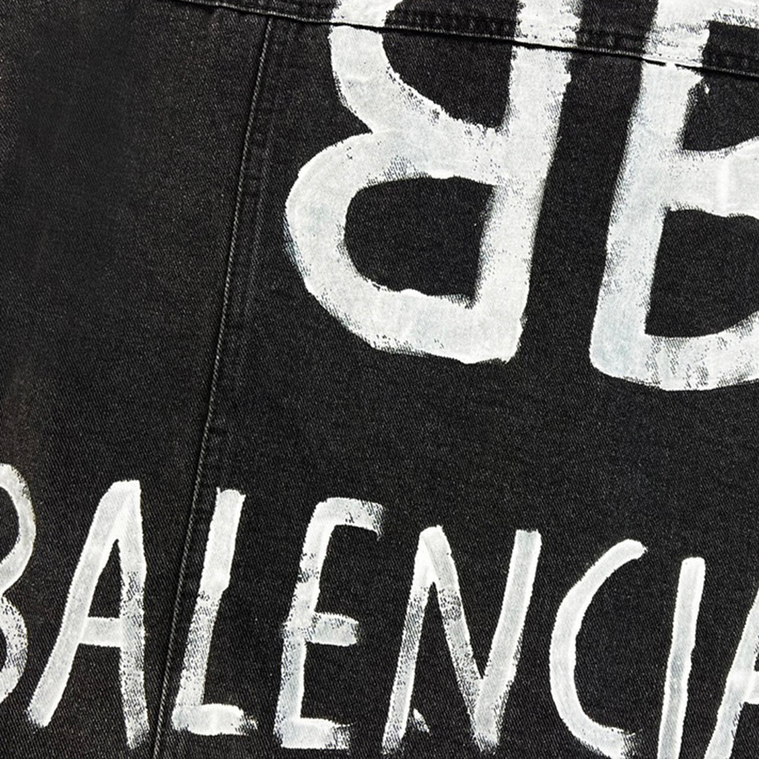 Balenciaga 2025SS Black LOGO Jacket
