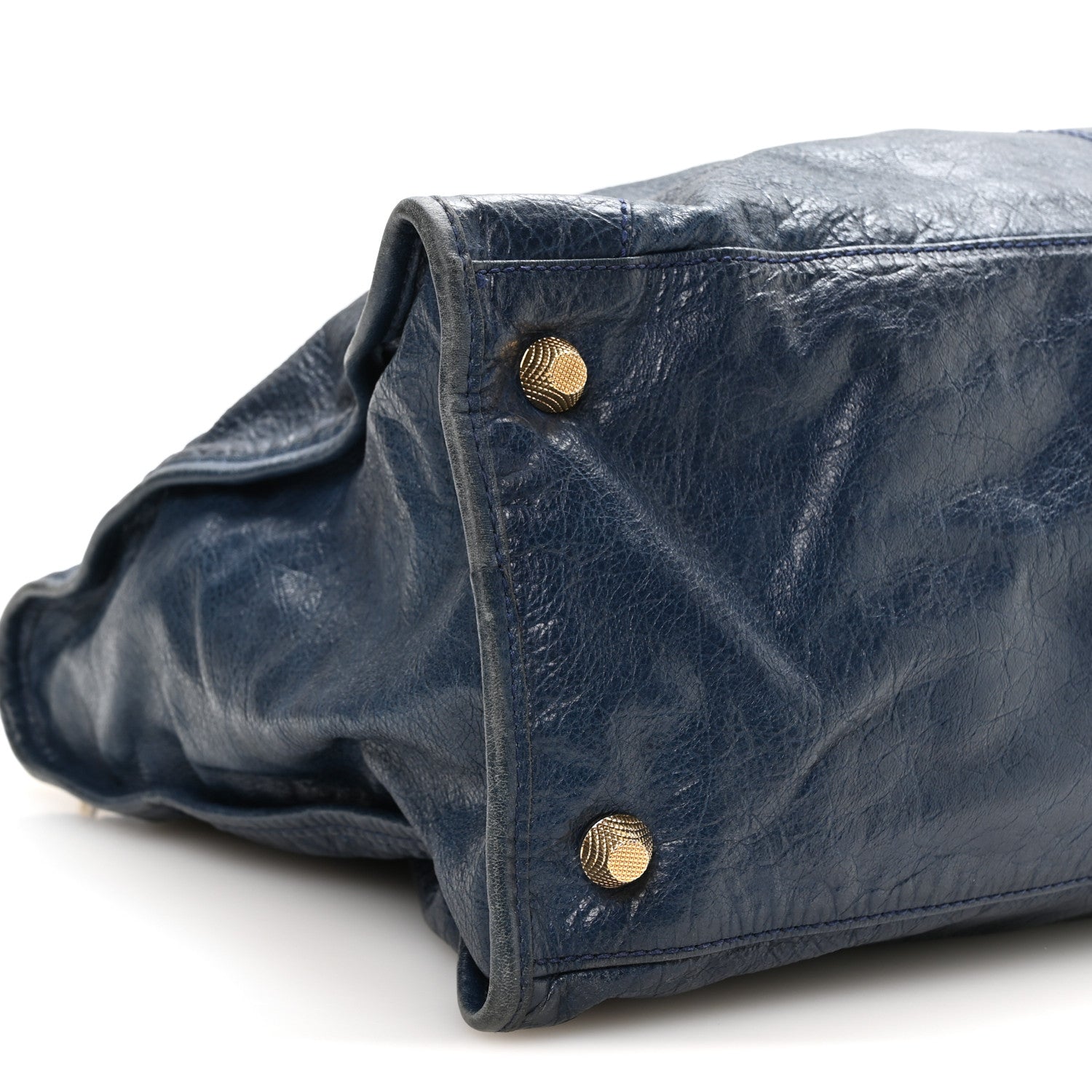 Agneau Giant 12 Gold Hardware Work Bleu Mineral