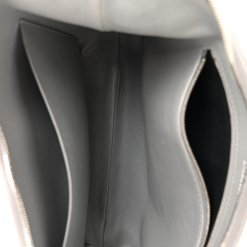 Metallic Calfskin Mary Kate Shoulder Bag Silver